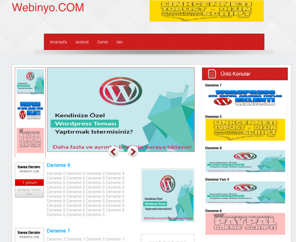 WordPress sohbet temasi 2016 Temiz